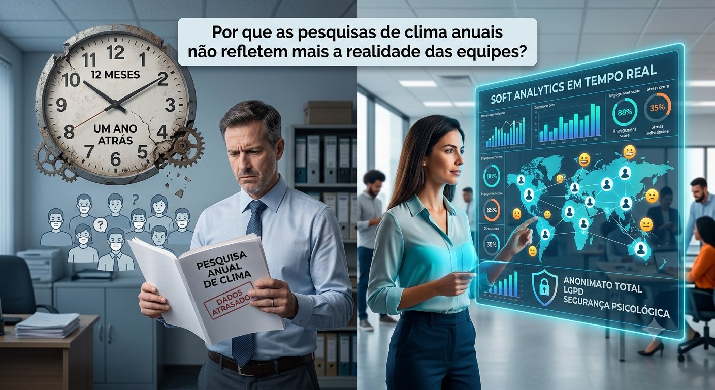 Pesquisa de Clima Anual Não Basta: Por Que Ela Não Reflete a Realidade